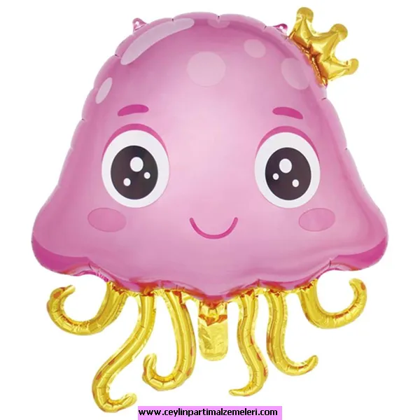 Sevimli Ahtapot Figür Folyo Balon